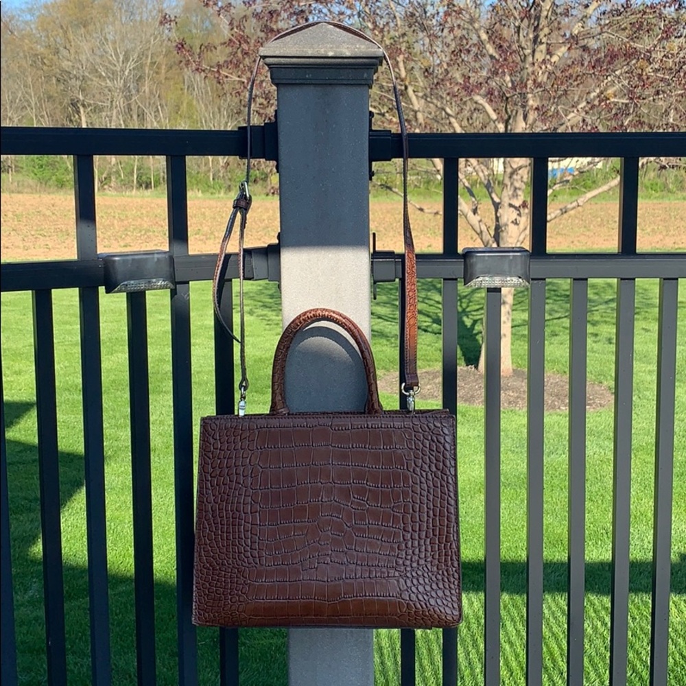 Christian Lacroix 100% leather croc-embossed purse